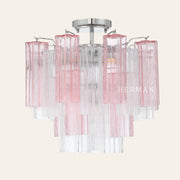 Addis Murano Glass Semi-Flush Ceiling Mount 17''W