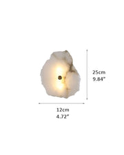 Art Decor Multiple Irregularity Shape LED Brass wall sconces White Alabaster Shade