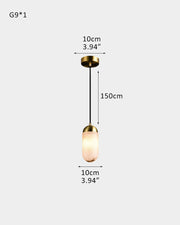 Alabaster Luxury Moonshade Brass Chandelier for dining room