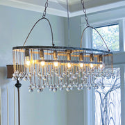 Aubrey Crystal Ball 7 Light Oval Chandelier 52