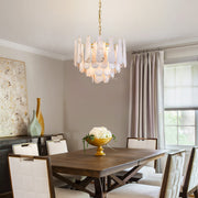 Alabaster Feathery Chandelier 21.7