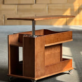 Nedure Solid Wood Side Table Trolley