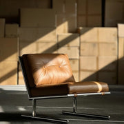 Modern Simple Oil Waxed Leather Leisure Chair