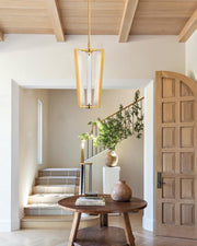 Aged Brass/Black LED Arm Edgemere Cage Collection Linear Pendants Light 16
