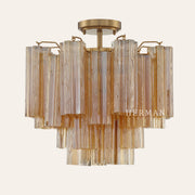 Addis Murano Glass Semi-Flush Ceiling Mount 17''W