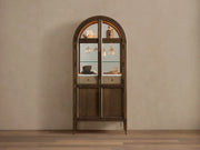 Haven Oak Liquor Cabinet 36”W