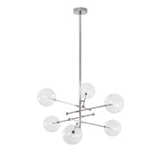 Aero Vertical Glass Globe Chandelier 6 - Light 55.63