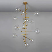 Aero 12-Light Modern Brass Chandelier