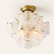 Riviera Glass Disc Round Flush Mount 12