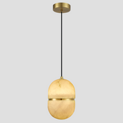 Alabaster Oval Pendant 5.9