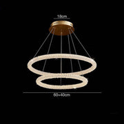 Halo Modern Clear Crystal Ring Chandelier