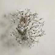 Fiore Crystal Flowers 2-Light Wall Sconce