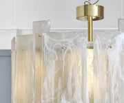 Murano Glass Alabaster Chandelier