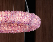 Purple Primary Crystal  Round Chandelier 20.5