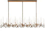Custom Size Pezzo Crystal Long Chandelier L70''