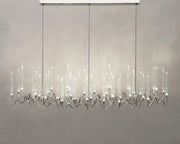 Custom Size Pezzo Crystal Long Chandelier L70''