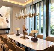 Custom Size Pezzo Crystal Long Chandelier L70''