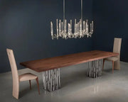 Custom Size Pezzo Crystal Long Chandelier L70''