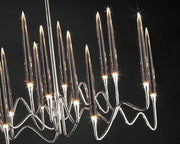 Custom Size Pezzo Crystal Long Chandelier L70''