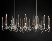 Custom Size Pezzo Crystal Long Chandelier L70''