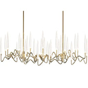 Custom Size Pezzo Crystal Long Chandelier L70''