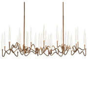 Custom Size Pezzo Crystal Long Chandelier L70''