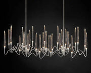 Custom Size Pezzo Crystal Long Chandelier L70''