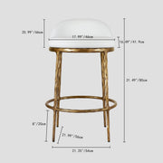 Hand-Forged Metal Bar Swivel Counter Stool