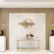 Hand-Forged Metal Rectangle Marble Console Table 60