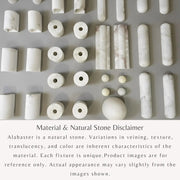 Alabaster Toroid Staircase Chandelier