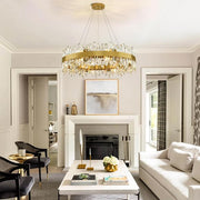 MDEGLYO Modern Crystal Round Chandelier