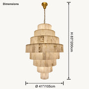 Giant Tiered Alabaster Foyer Chandelier