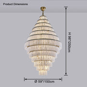 Giant Tiered Alabaster Foyer Chandelier