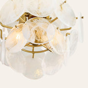 Riviera Glass Disc Round Flush Mount 12