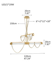 LED Tubular Alabaster Shades Ceiling Pendant Lamp 49