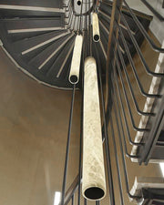 Alabaster Tube Staircase Chandelier