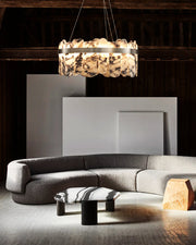 Modern LED Marble Round Chandelier 24