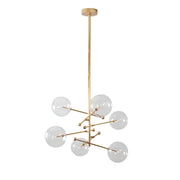 Aero Vertical Glass Globe Chandelier 6 - Light 55.63