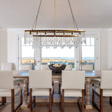 Aubrey Crystal Ball 7 Light Oval Chandelier 52