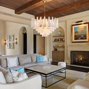 Alabaster Feathery Chandelier 21.7