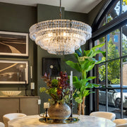 Amor 4-Tier Ghiaccio Glass Round Chandelier 36