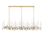Custom Size Pezzo Crystal Long Chandelier L70''