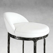 Hand-Forged Metal Bar Swivel Counter Stool