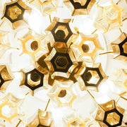 Prismatico 91 Elements Amber And Taupe Compact Ceiling lampGlass Chandelier 25