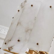 Alabaster Brass Dining Room Round Chandelier