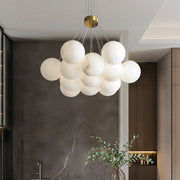 Alabaster Lunar Cluster Chandelier