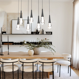 Rain 7-Light Linear Chandelier Pendant For Living room Family room Dining Room Bedroom