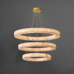 3-Tier Round Marble Chandelier