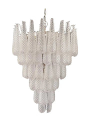 Murano Chandelier – Drop – 75 glasses – Transparent