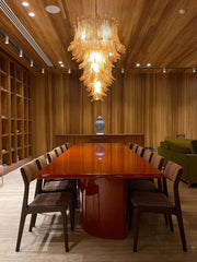 Murano Chandelier – 52 glass leaves – Amber